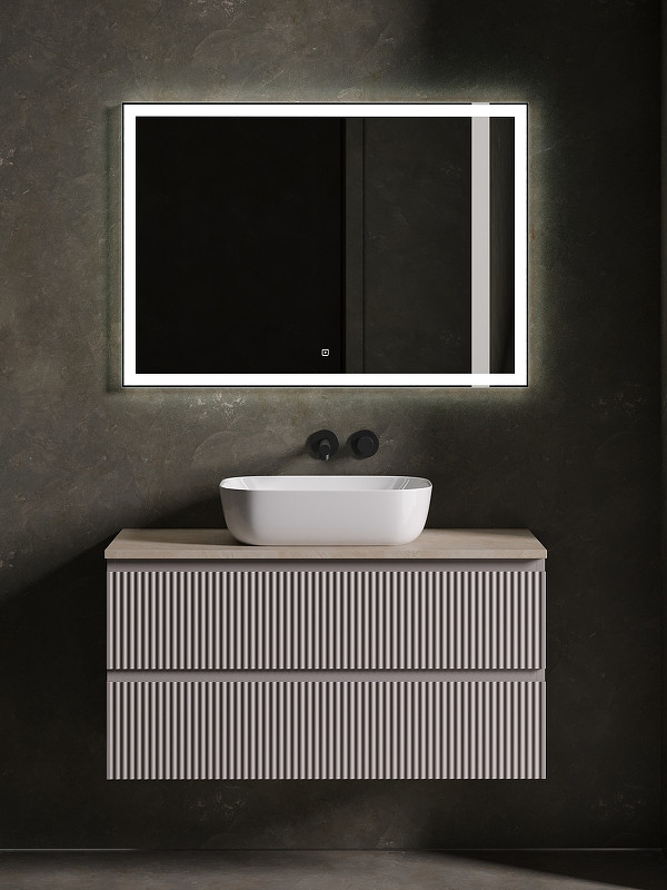 Тумба под раковину Sancos Snob R 100 SNR100SM подвесная Doha Soft МДФ / ЛДСП