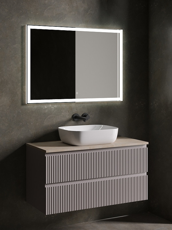 Тумба под раковину Sancos Snob R 100 SNR100SM подвесная Doha Soft МДФ / ЛДСП