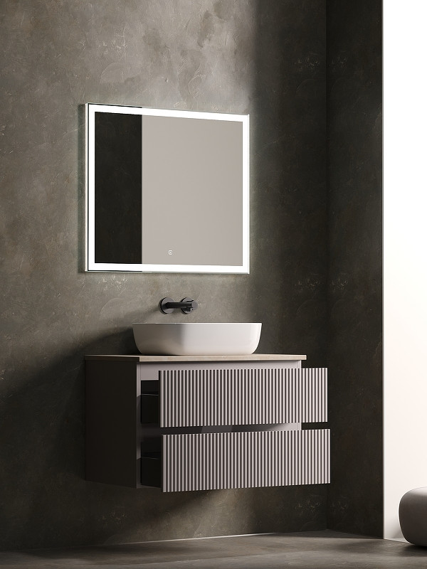 Тумба под раковину Sancos Snob R 100 SNR100SM подвесная Doha Soft МДФ / ЛДСП