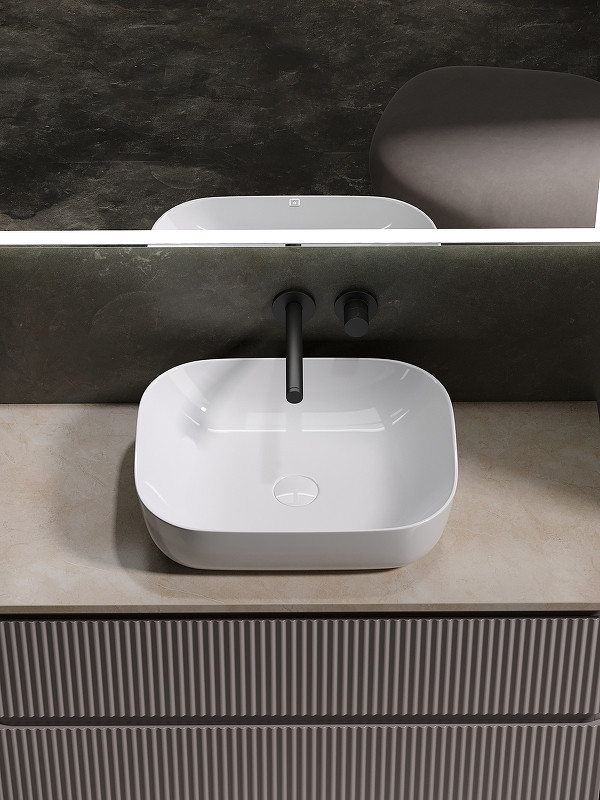 Тумба под раковину Sancos Snob R 100 SNR100SM подвесная Doha Soft МДФ / ЛДСП