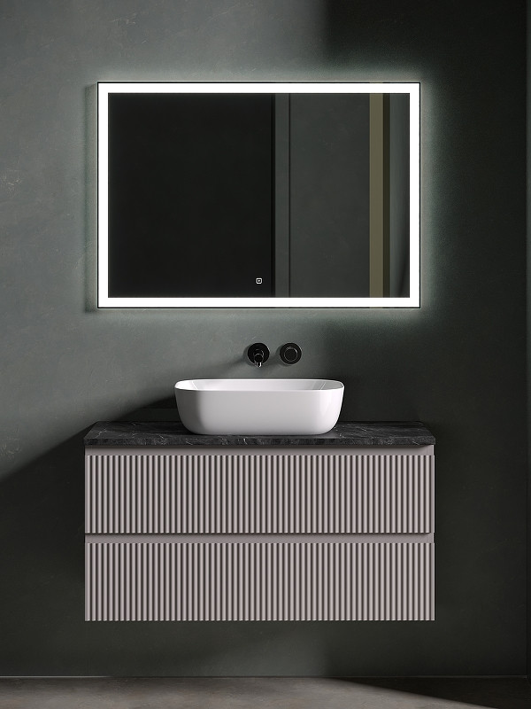 Тумба под раковину Sancos Snob R 100 SNR100SM подвесная Doha Soft МДФ / ЛДСП