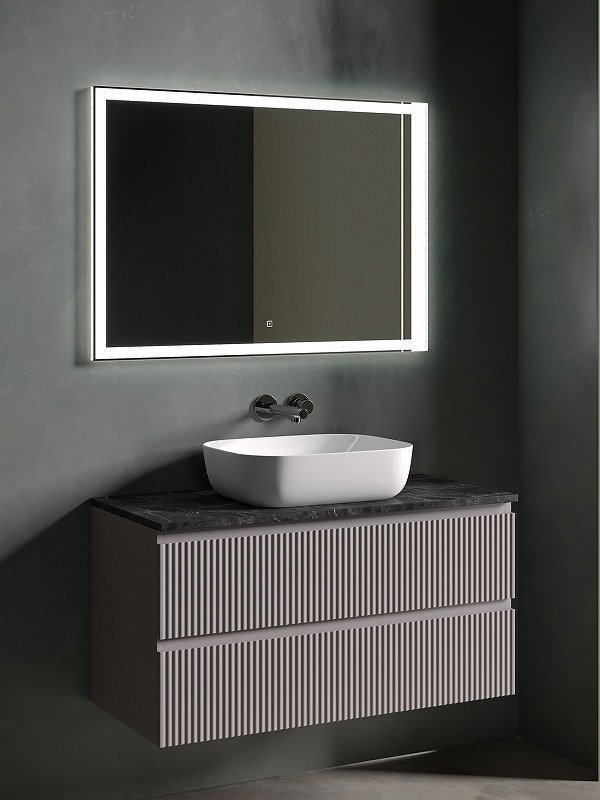 Тумба под раковину Sancos Snob R 100 SNR100SM подвесная Doha Soft МДФ / ЛДСП