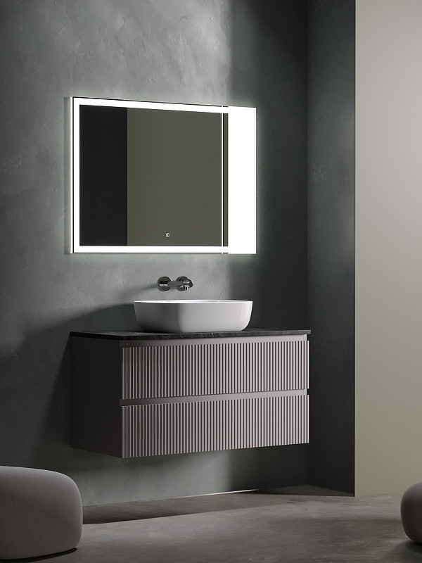 Тумба под раковину Sancos Snob R 100 SNR100SM подвесная Doha Soft МДФ / ЛДСП