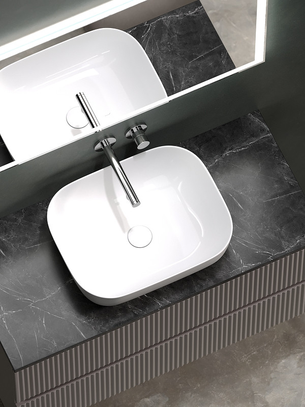 Тумба под раковину Sancos Snob R 100 SNR100SM подвесная Doha Soft МДФ / ЛДСП