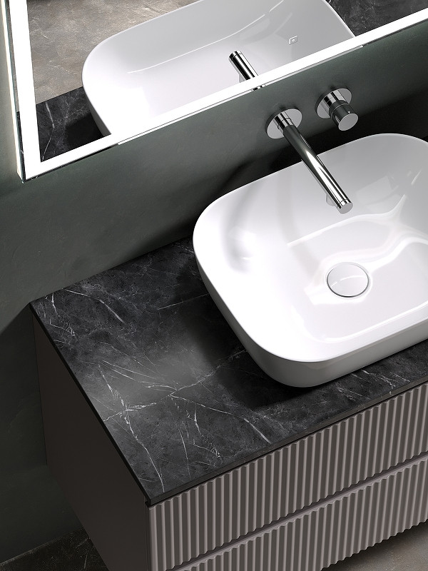 Тумба под раковину Sancos Snob R 100 SNR100SM подвесная Doha Soft МДФ / ЛДСП