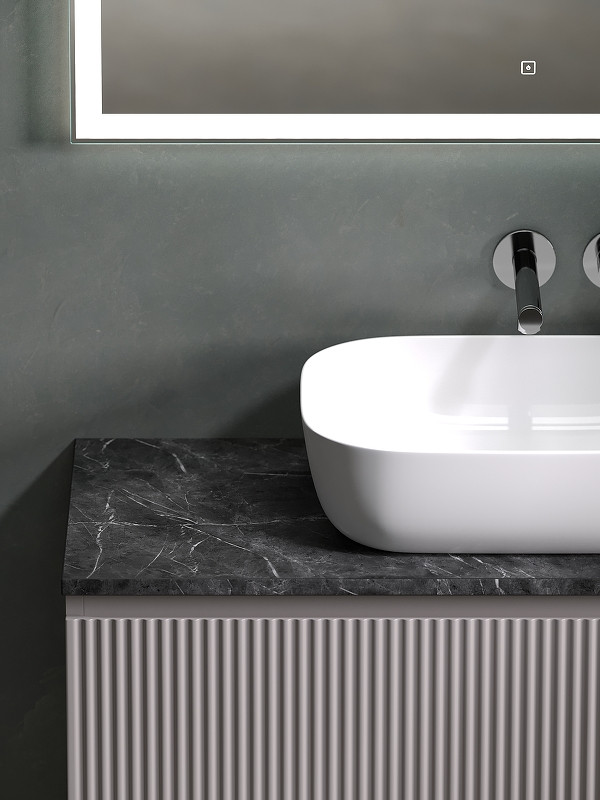 Тумба под раковину Sancos Snob R 100 SNR100SM подвесная Doha Soft МДФ / ЛДСП