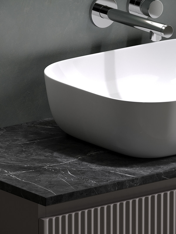 Тумба под раковину Sancos Snob R 100 SNR100SM подвесная Doha Soft МДФ / ЛДСП