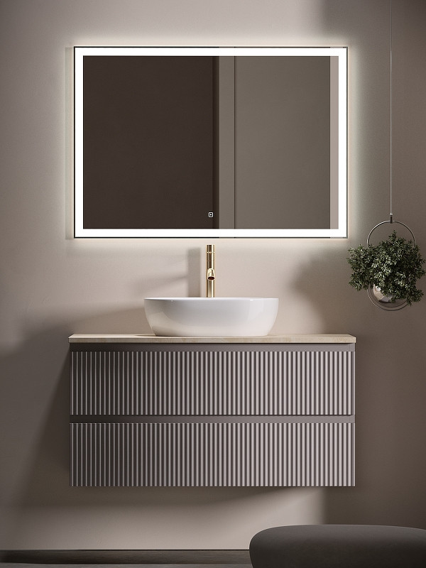 Тумба под раковину Sancos Snob R 100 SNR100SM подвесная Doha Soft МДФ / ЛДСП