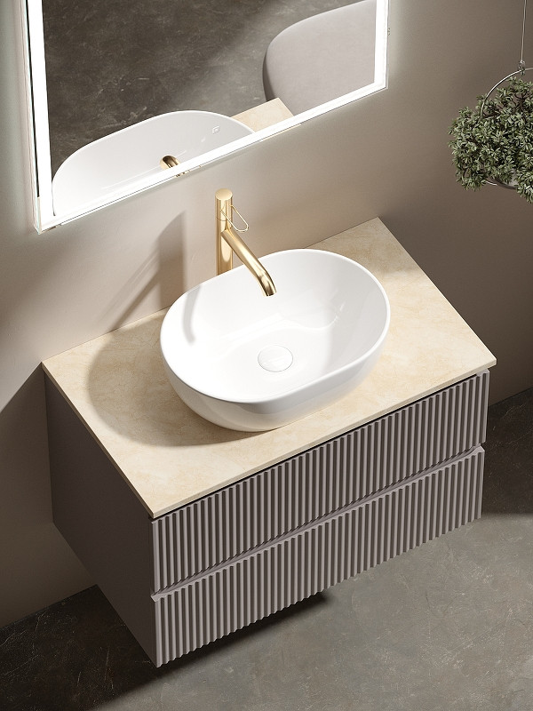 Тумба под раковину Sancos Snob R 100 SNR100SM подвесная Doha Soft МДФ / ЛДСП