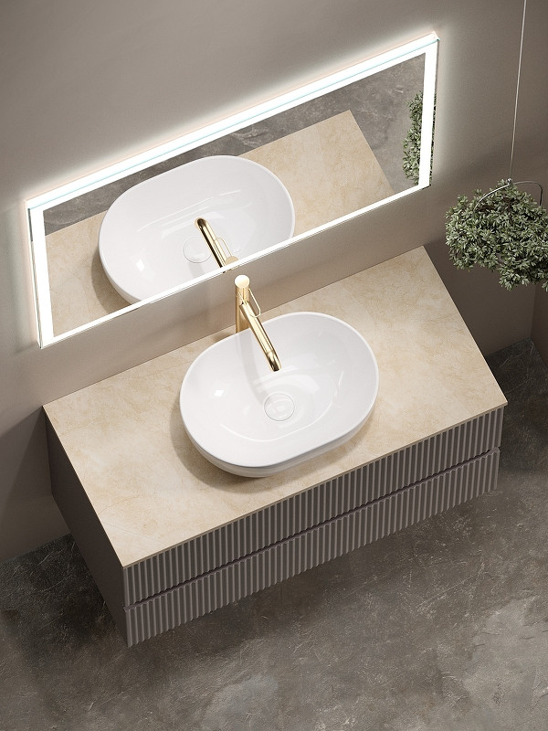 Тумба под раковину Sancos Snob R 100 SNR100SM подвесная Doha Soft МДФ / ЛДСП