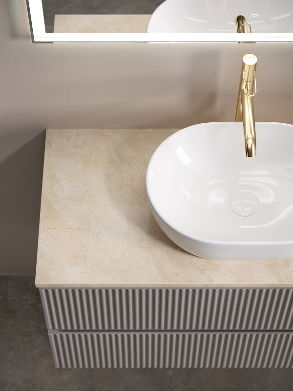 Тумба под раковину Sancos Snob R 100 SNR100SM подвесная Doha Soft МДФ / ЛДСП