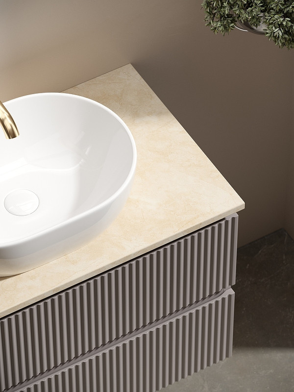 Тумба под раковину Sancos Snob R 100 SNR100SM подвесная Doha Soft МДФ / ЛДСП