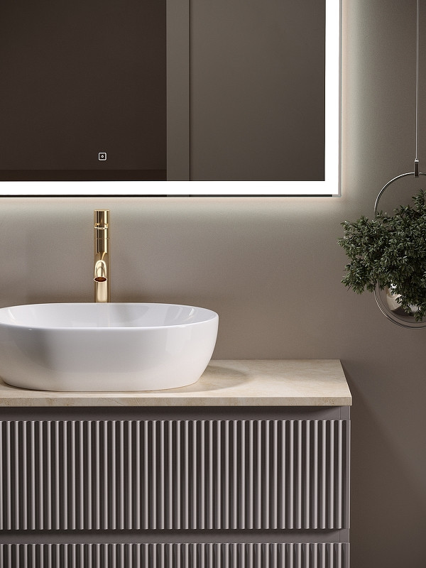 Тумба под раковину Sancos Snob R 100 SNR100SM подвесная Doha Soft МДФ / ЛДСП