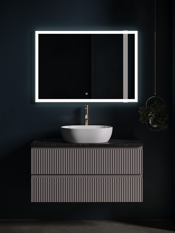 Тумба под раковину Sancos Snob R 100 SNR100SM подвесная Doha Soft МДФ / ЛДСП