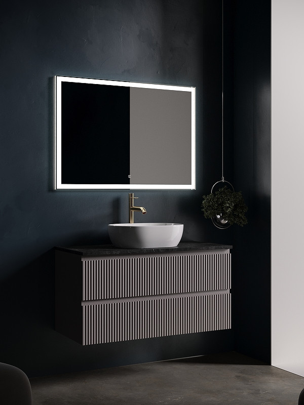 Тумба под раковину Sancos Snob R 100 SNR100SM подвесная Doha Soft МДФ / ЛДСП