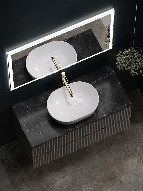 Тумба под раковину Sancos Snob R 100 SNR100SM подвесная Doha Soft МДФ / ЛДСП