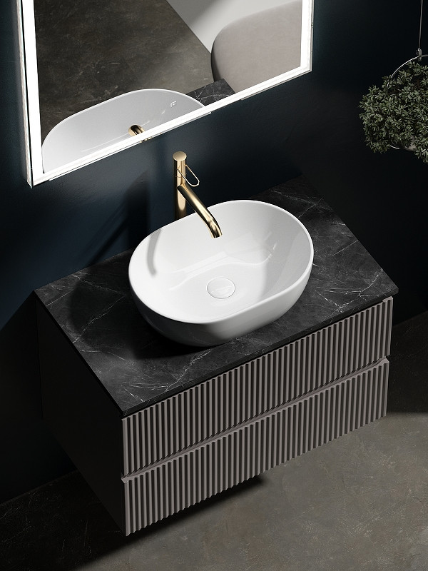 Тумба под раковину Sancos Snob R 100 SNR100SM подвесная Doha Soft МДФ / ЛДСП