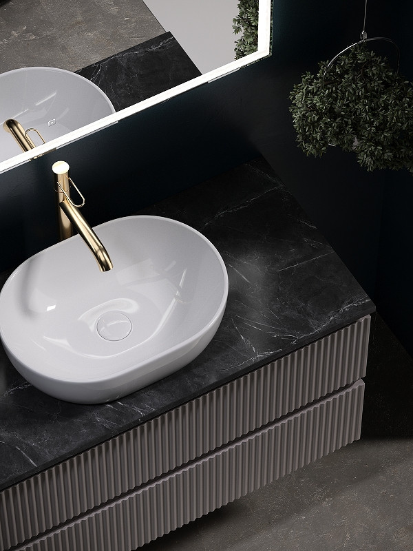 Тумба под раковину Sancos Snob R 100 SNR100SM подвесная Doha Soft МДФ / ЛДСП