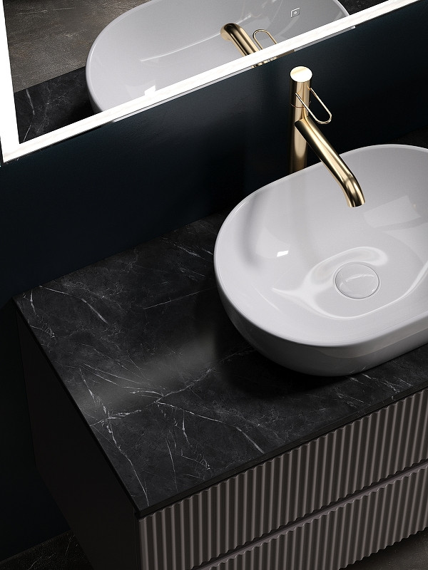 Тумба под раковину Sancos Snob R 100 SNR100SM подвесная Doha Soft МДФ / ЛДСП