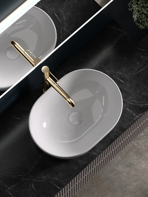 Тумба под раковину Sancos Snob R 100 SNR100SM подвесная Doha Soft МДФ / ЛДСП