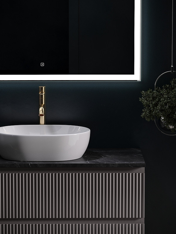 Тумба под раковину Sancos Snob R 100 SNR100SM подвесная Doha Soft МДФ / ЛДСП