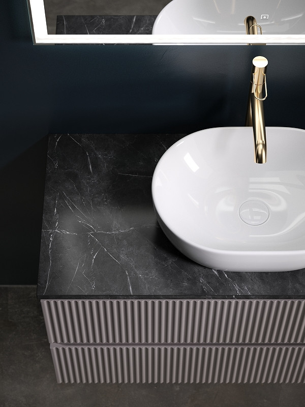 Тумба под раковину Sancos Snob R 100 SNR100SM подвесная Doha Soft МДФ / ЛДСП