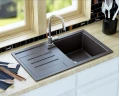 Кухонная мойка Aquaton Верона 86 1A710032VR210 Графит искусственный камень (литьевой мрамор) встраиваемый