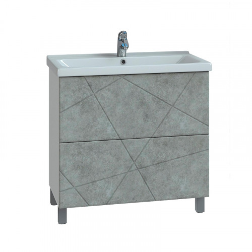 Тумба под раковину Vigo Geometry 80 025 цвет Бетон Белый