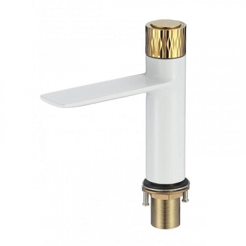 Смеситель для раковины Savol S-601810WB цвет Белый Золото