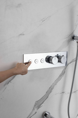 Смеситель для душа Allen Brau Liberty 5.33003-00 с термостатом Хром латунь встраиваемый