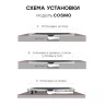 Душевой поддон из искусственного камня Starohome Cosmo 160х90 18442880 White Matt