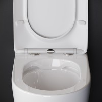Унитаз Ceramicanova Highlight Rimless CN1812 приставной с сиденьем Микролифт фаянс приставной