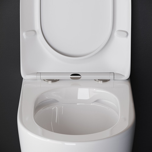 Унитаз Ceramicanova Highlight Rimless CN1812 приставной с сиденьем Микролифт фаянс приставной