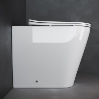 Унитаз Ceramicanova Highlight Rimless CN1812 приставной с сиденьем Микролифт фаянс приставной