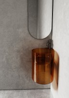Раковина Abber Kristall 42 AT2705Opal Коричневая полиэфирная смола подвесная
