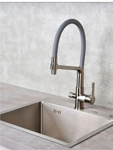 Смеситель для кухни Wisent W4755A-9 цвет Сатин