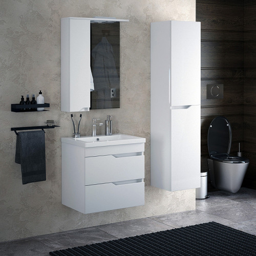 Тумба под раковину Corozo Теона 60 Z2 SD-00001672 подвесная Белая МДФ / ЛДСП