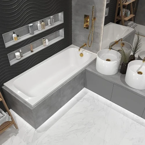 Акриловая ванна Whitecross Vibe 180x75 0105.180075.100 без гидромассажа, с ножками NWT-50