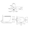 Унитаз SantiLine SL-5101 подвесной Бежевый матовый с сиденьем Микролифт фаянс подвесной
