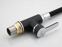 Смеситель для кухни Frap H42 F4042 Черный матовый Хром