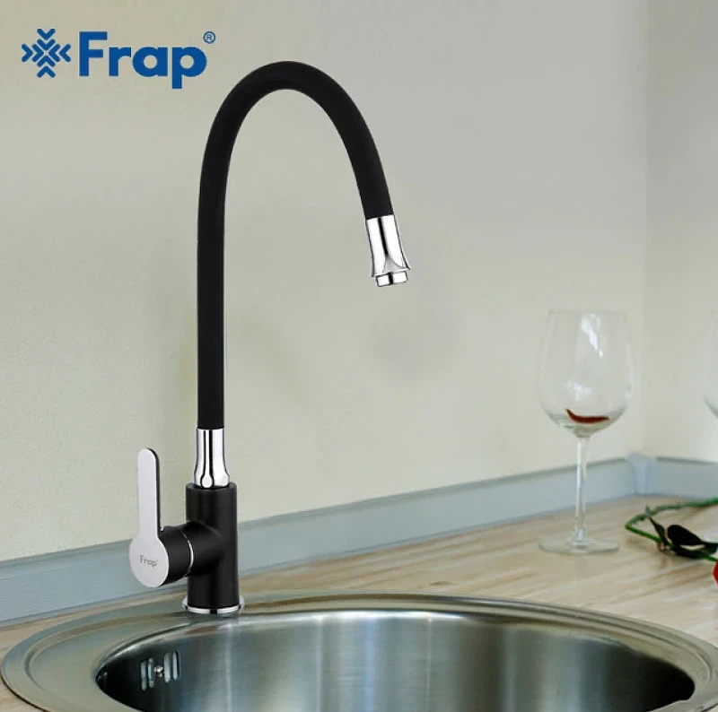 Смеситель для кухни Frap H42 F4042 Черный матовый Хром