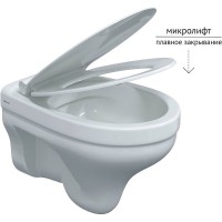 Комплект унитаза Berges Albit S с инсталляцией Atom 043315 с сиденьем Микролифт и клавишей смыва Хром глянец фарфор подвесной