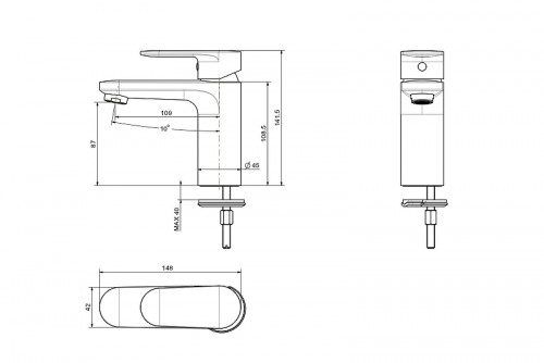 Смеситель для раковины Aquatek Ника AQ1810MB цвет Черный матовый