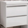 Тумба под раковину Opadiris Фреш 120 00-00002179 подвесная Белая глянцевая МДФ / ЛДСП, стекло