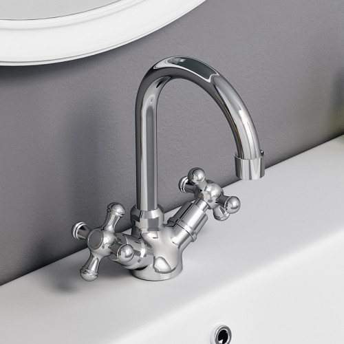 Смеситель для раковины Damixa Retro 230210000 Хром латунь