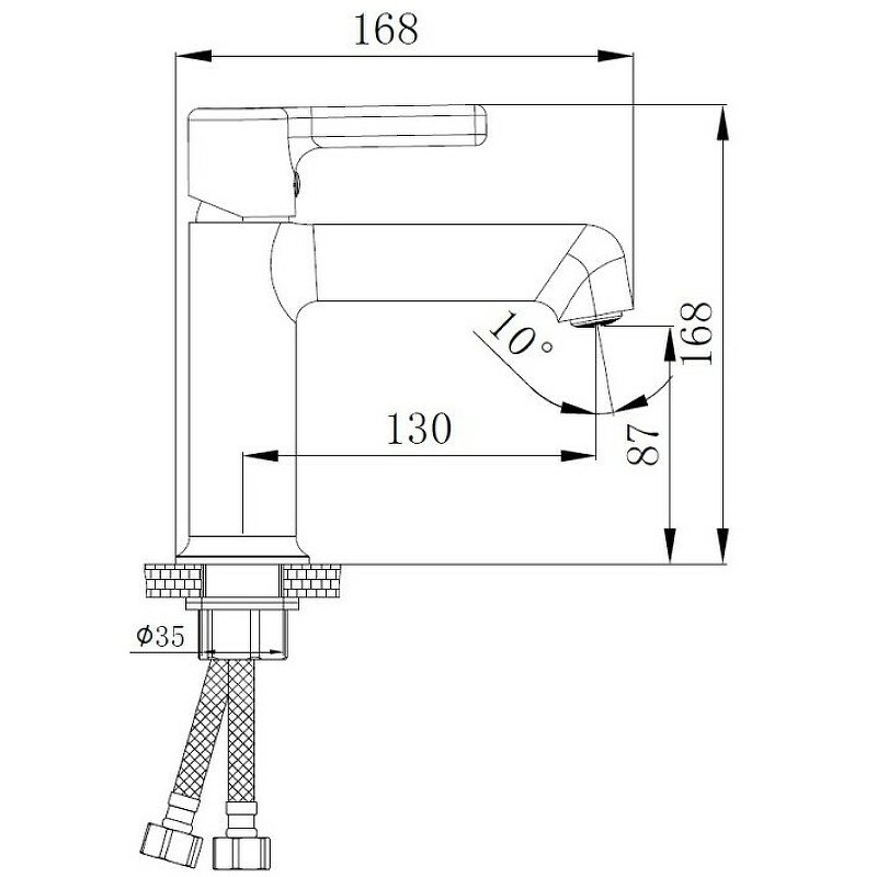 Смеситель для раковины Haiba HB10814 Хром