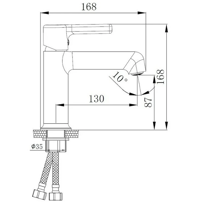 Смеситель для раковины Haiba HB10814 Хром