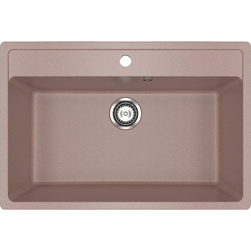 Кухонная мойка Ulgran Classic U-600-307 Терракот искусственный камень (литьевой мрамор) встраиваемый