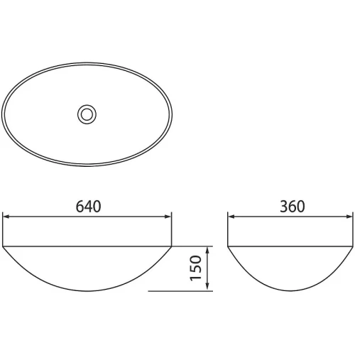 Раковина-чаша Point Сатурн 64 PN43903WG Белый Золото