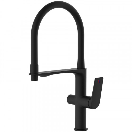 Смеситель для кухни Haiba HB76816-7 Черный матовый латунь